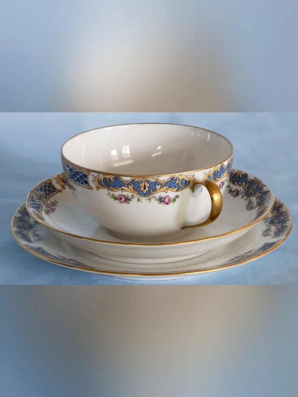 Beautiful Antique Hudson Bay Company Limoges France Triple Set